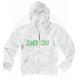 WHITE FULL-ZIP HOODIE