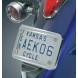 CURVED LAYDOWN LICENSE PLATE MOUNT