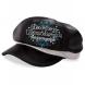 WOMEN'S TWO-TONED LEATHER BIKER CAP
