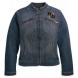 WOMEN'S DENIM JACKET WITH MANDARIN COLLAR