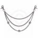 WOMEN'S BAR & SHIELD LOGO CRYSTAL HIP CHAIN