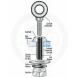 BED BOLTS BED ANCHOR WITH REMOVABLE EYE BOLT (Bed Bolts)