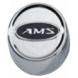 LARGE CHROME & BLACK CENTRE CAPS (AMS)