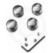CHROME BAR & SHIELD LOGO HEADBOLT COVER KIT