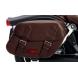 DISTRESSED BROWN LEATHER SADDLEBAGS