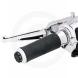 CONTOURED CHROME & RUBBER CUSTOM HEATED HAND GRIPS