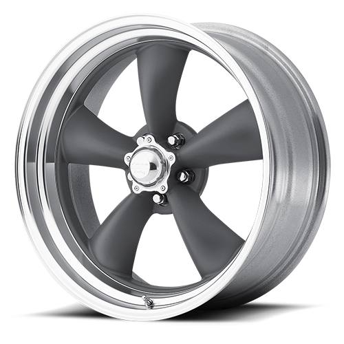 1 NEW AMERICAN RACING TORQ THRUST D 15x6 5x120.65 TORQ THRUST GRAY W// MACH LIP