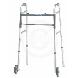 BLUE RELEASE WALKER WITH 5" FIXED WHEELS