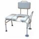 TRANSFER BENCH & COMMODE COMBINATION W/PADDED SEAT