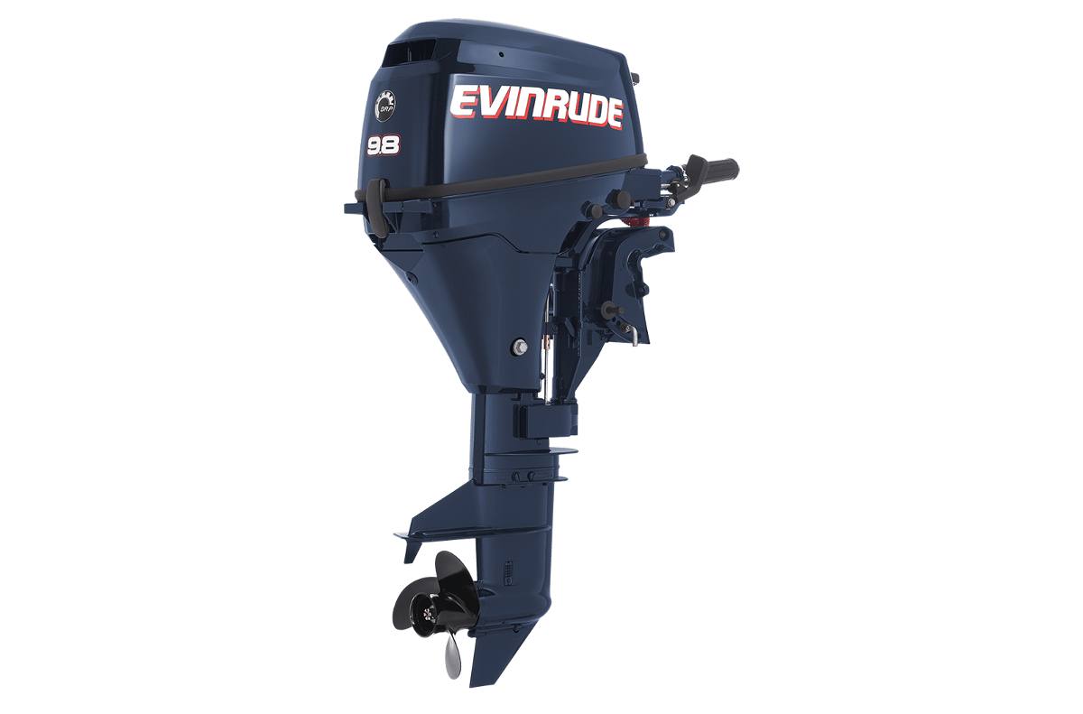 2015 Evinrude E10R4 9.8HP, 15" Shaft, Remote Steer, Manual Trim. Call for Price