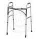 DELUXE FOLDING WALKER, TWO BUTTON WITH WHEELS