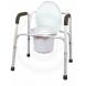 DELUXE ALL-IN-ONE ALUMINUM COMMODE WITH PADDED ARM (Drive)