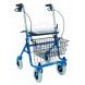 TRADITIONAL STEEL ROLLATOR, BLUE