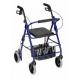 LIGHTWEIGHT ALUMINUM ROLLATOR W/ ADJUSTABLE SEAT