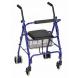 ALUMINUM ROLLATOR WITH WEIGHT-ACTIVATED BRAKES