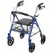 Four Wheel Walker Rollator with Fold Up Removable Back Support