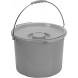 COMMODE BUCKET WITH METAL HANDLE AND COVER