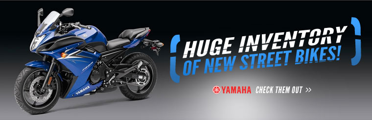 Click here to check out our huge inventory of Yamaha street bikes!
