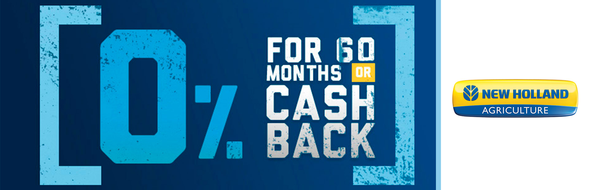 New Holland Construction: 0% for 60 OR Cash Back
