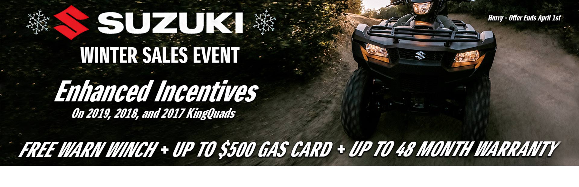 Suzuki: SUZUKI SHOW SEASON SALES EVENT - ATV