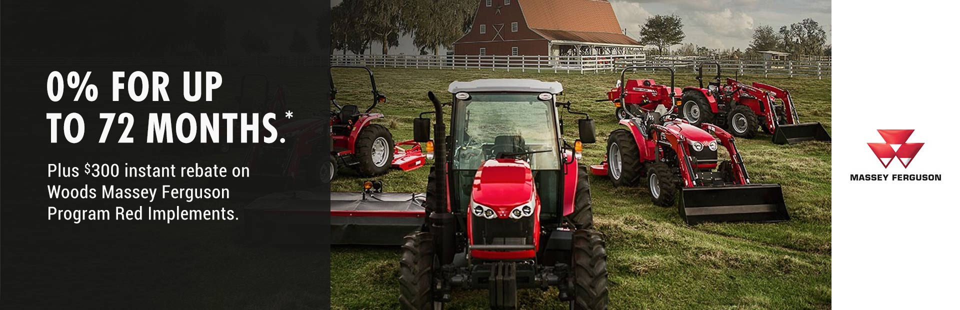 Massey Ferguson: 0% for up to 72 months