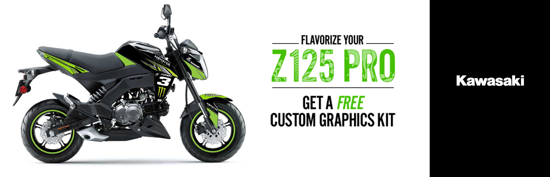 Kawasaki: Flavorize Your Z125 Pro - Free Custom Graphics Kit