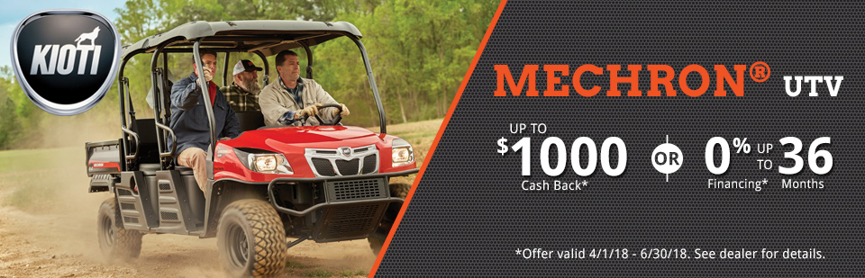 KIOTI: Mechron UTV Rebate