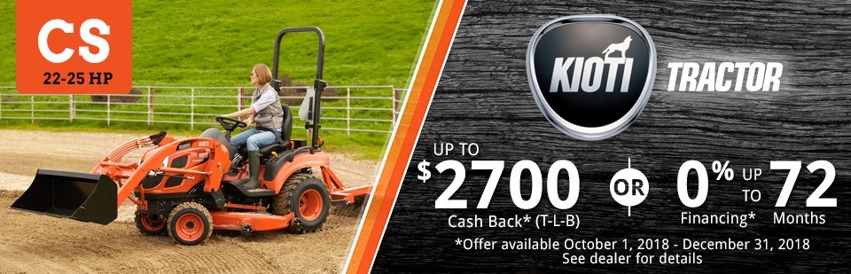 KIOTI: CS Series Savings