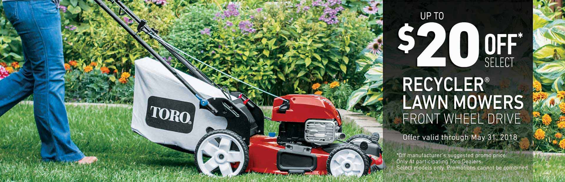Toro: $20 off Select Recycler FWD Mowers