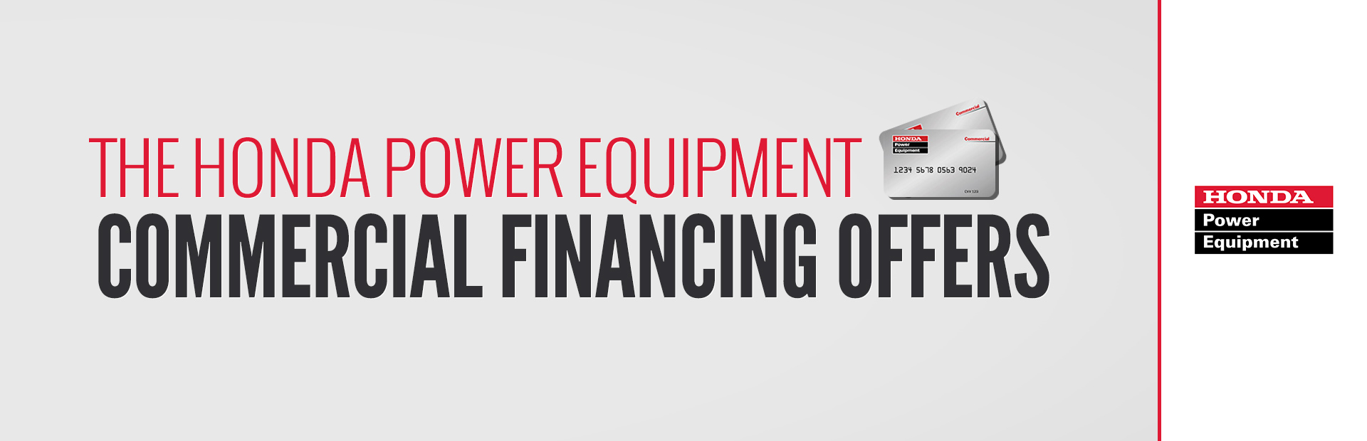 Honda Power Equipment: Commercial Financing Offers