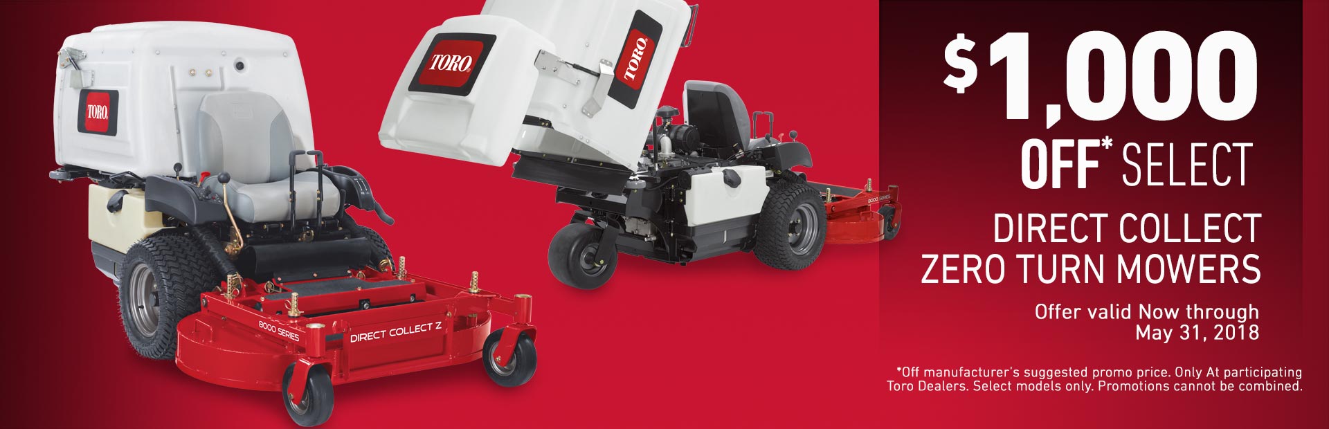 Toro: $1000 off 8000 Series Direct Collect