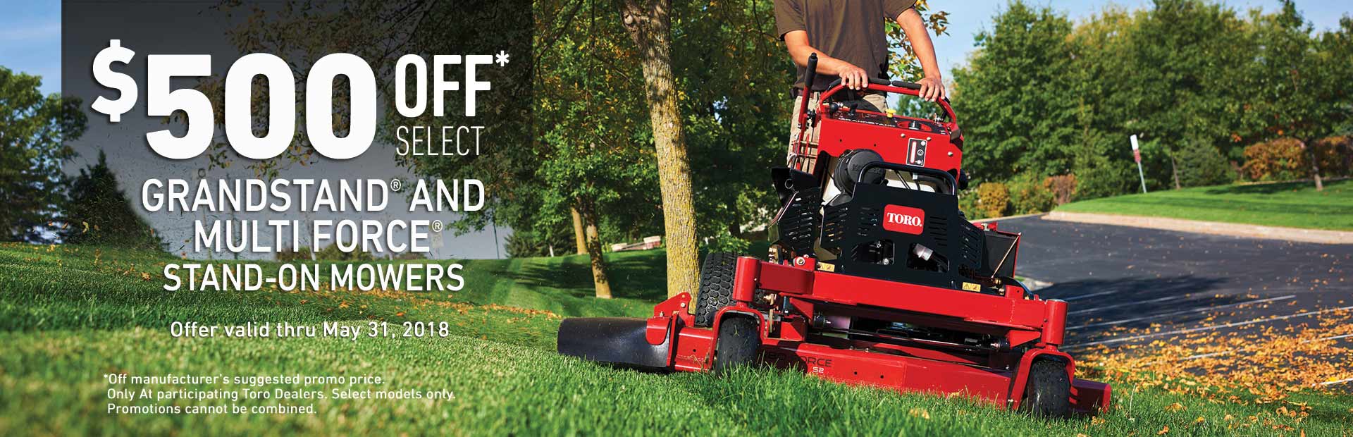 Toro: $500 off GrandStand