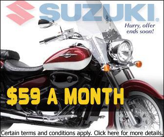 Suzuki - $59 a month. Hurry, offer ends soon. Certain terms and conditions apply. Click here for more details.