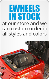 Ewheels in stock at our store and we can custom order in all styles and colors