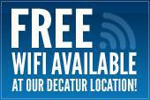Free WiFi available at our Decatur location!