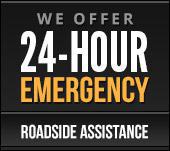 We Offer 24-Hour Emergency Roadside Assistance