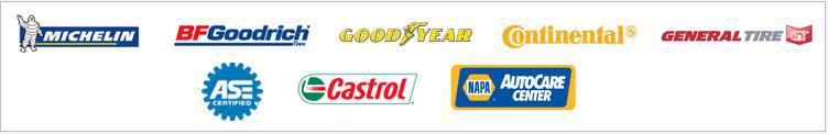 We carry great products from Michelin®, BFGoodrich®, Goodyear Continental, General, ASE, and Castrol. We are affiliated with ACCC, and NAPA. We carry great products from Michelin®, BFGoodrich®, Goodyear Continental, General, ASE, and Castrol. We are affiliated with NAPA.