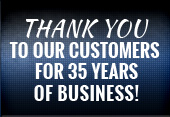 Thank you to our customers for 30 years of business!