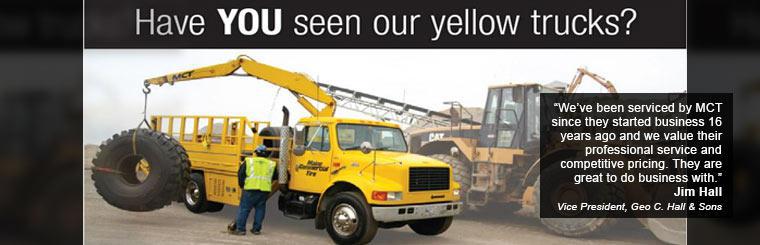 Have you seen our yellow trucks? Have you seen our yellow trucks?