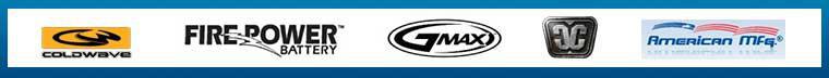 We distribute many brands including Coldwave, Fire Power Battery, GMAX, Cycle Country, and American Manufacturing.