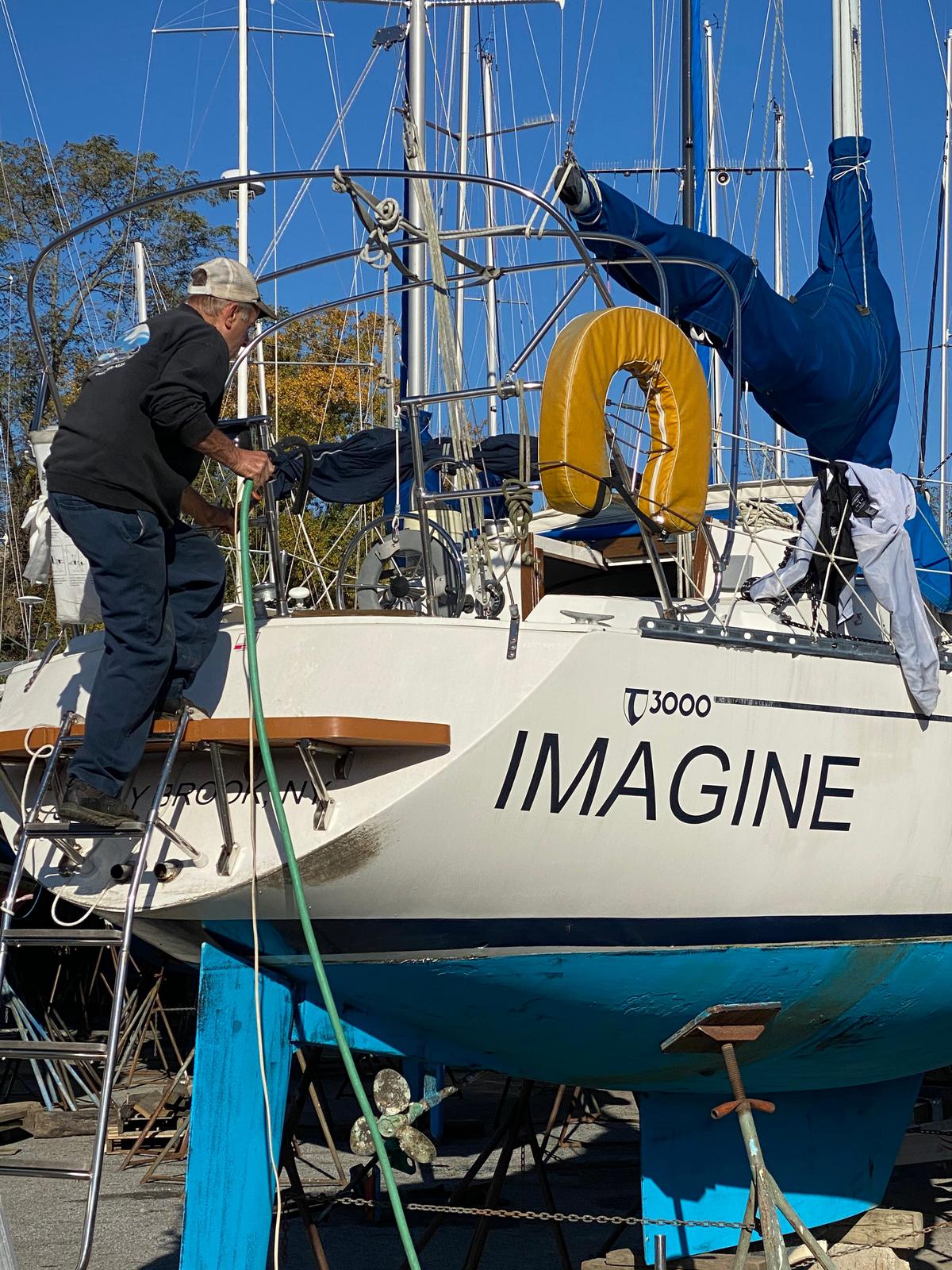 Our Crew at Work Harborside Marine, Inc. at The Boat Place, Inc. Port