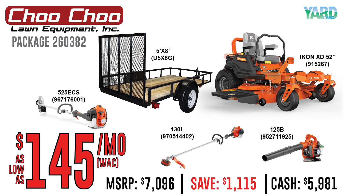 Inventory Choo Choo Lawn Equipment Plant City, FL (813) 6591718