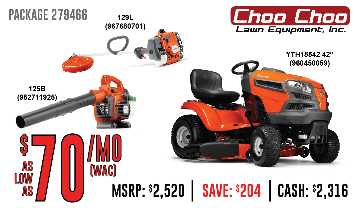 Inventory Choo Choo Lawn Equipment Plant City, FL (813) 6591718