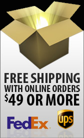 Get free shipping with online orders of $49 or more!