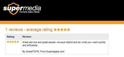 Supermedia Customer Reviews