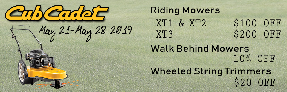 Cub Cadel Sale May Cub Cadet Sale May