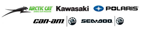 Arctic Cat, Kawasaki, Polaris, Can-Am, Ski-Doo, and Sea-Doo.