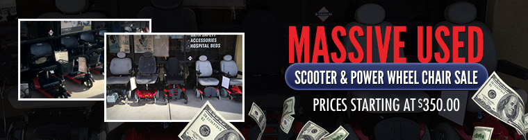 MASSIVE USED SCOOTER AND POWER WHEEL CHAIR SALE. PRICES STARTING AT $350.00