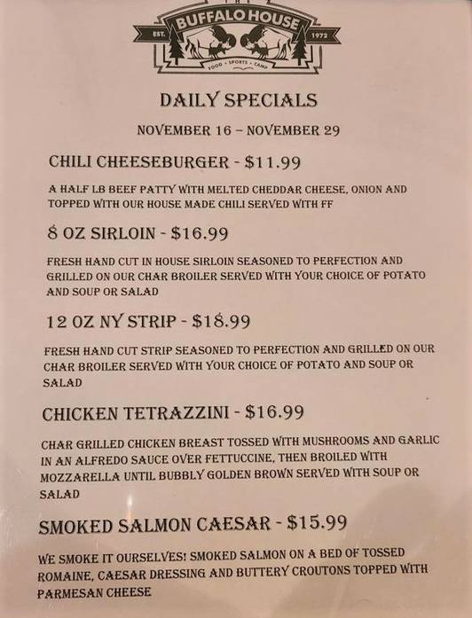 Restaurant & Bar Buffalo House Duluth, MN (218) 6249901