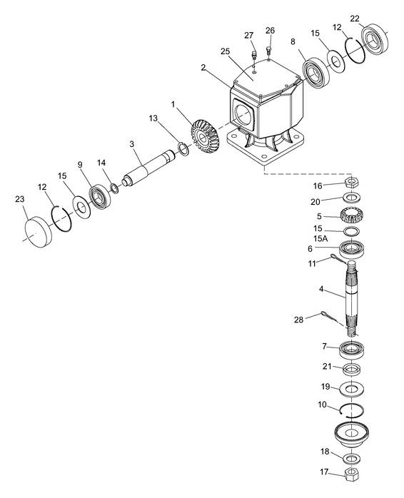 Woods BB60E Rotary Cutter Gearbox Assembly Central Equipment ...